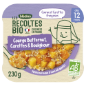 Les Récoltes Bio - Petit plat Bio - Courge Butternut Carottes & Boulghour - 230g - Dès 12 mois - Face