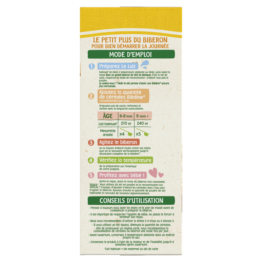 Blédine - Blé Cacao  - 400g - Blédina - Dès 6 mois - Côté 2