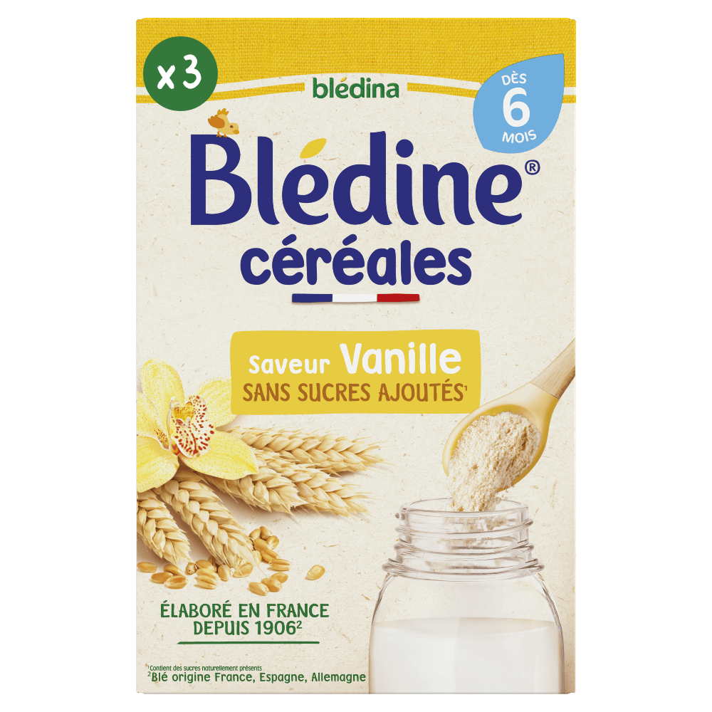 Blédine - Saveur Vanille - Lot x3 - Blédina - Dès 6 mois - Face