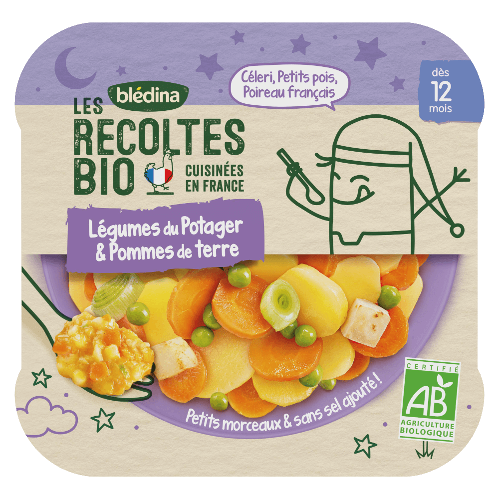 Les Récoltes Bio & Engagées - Lot Multi-variétés midi et soir x8 dès 15 mois