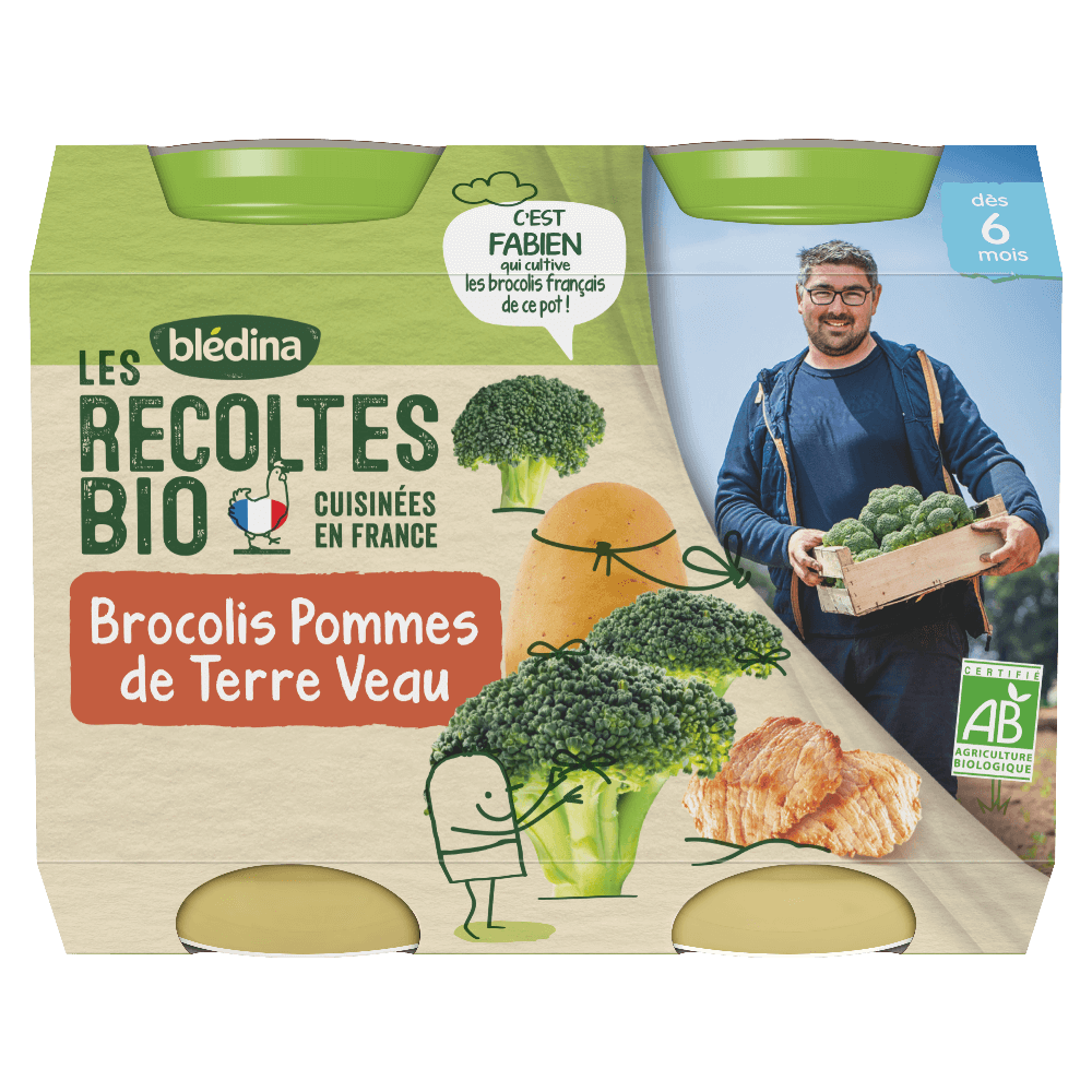 Petits pots Les récoltes Bio - Lot Multi-variétés Légumes Poulet et Veau dès 6 mois x 4