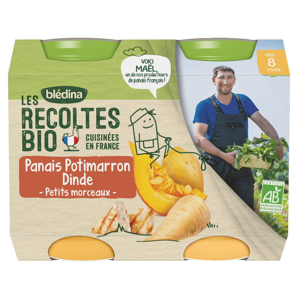 Petits pots - Les récoltes Bio - Légumes Viande dès 8 mois x 3