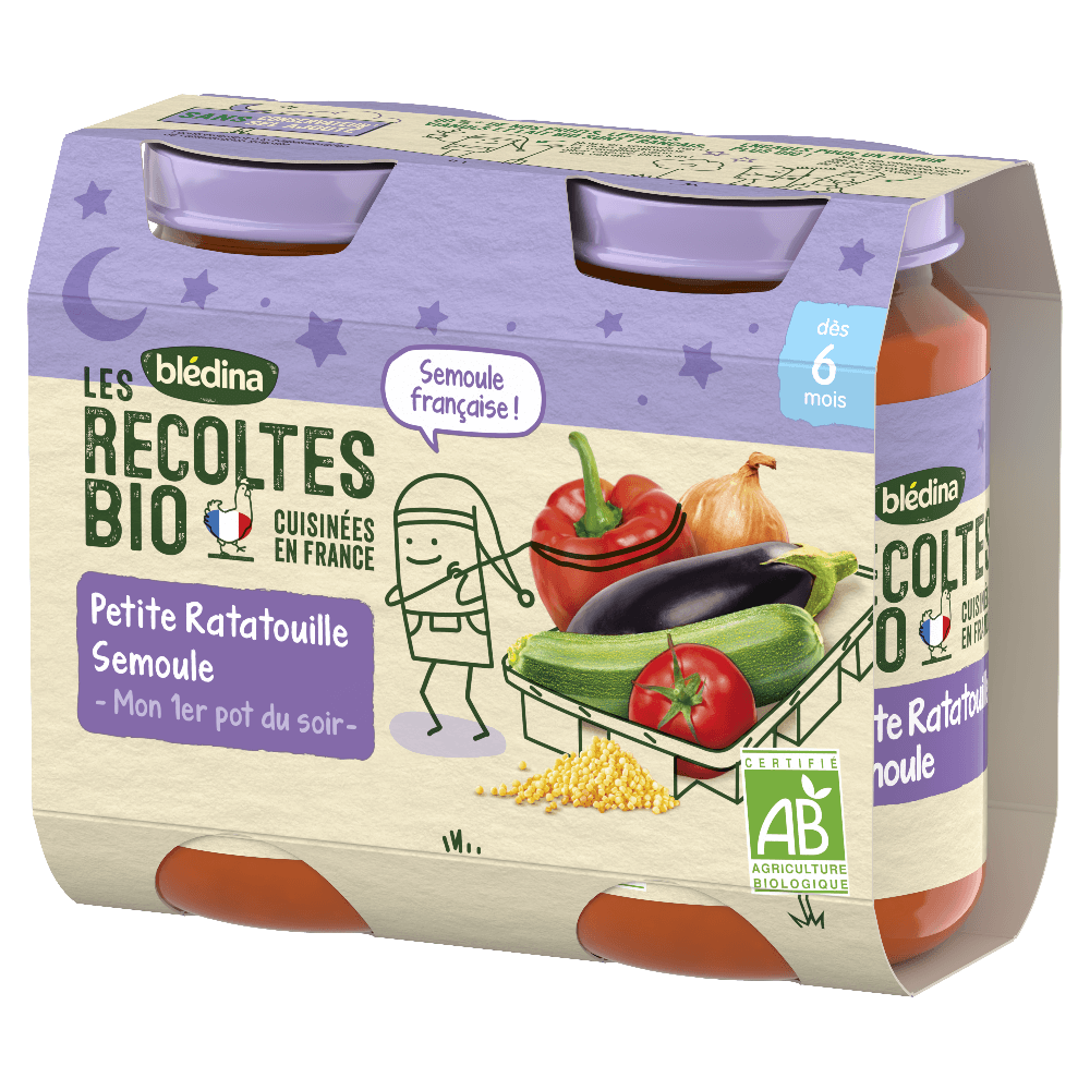 Petits pots Les récoltes Bio - Lot Multi-variétés légumes x4