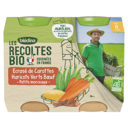 Petits pots - Les récoltes Bio - Lot Multi-variétés Légumes Viande dès 8 mois x 4