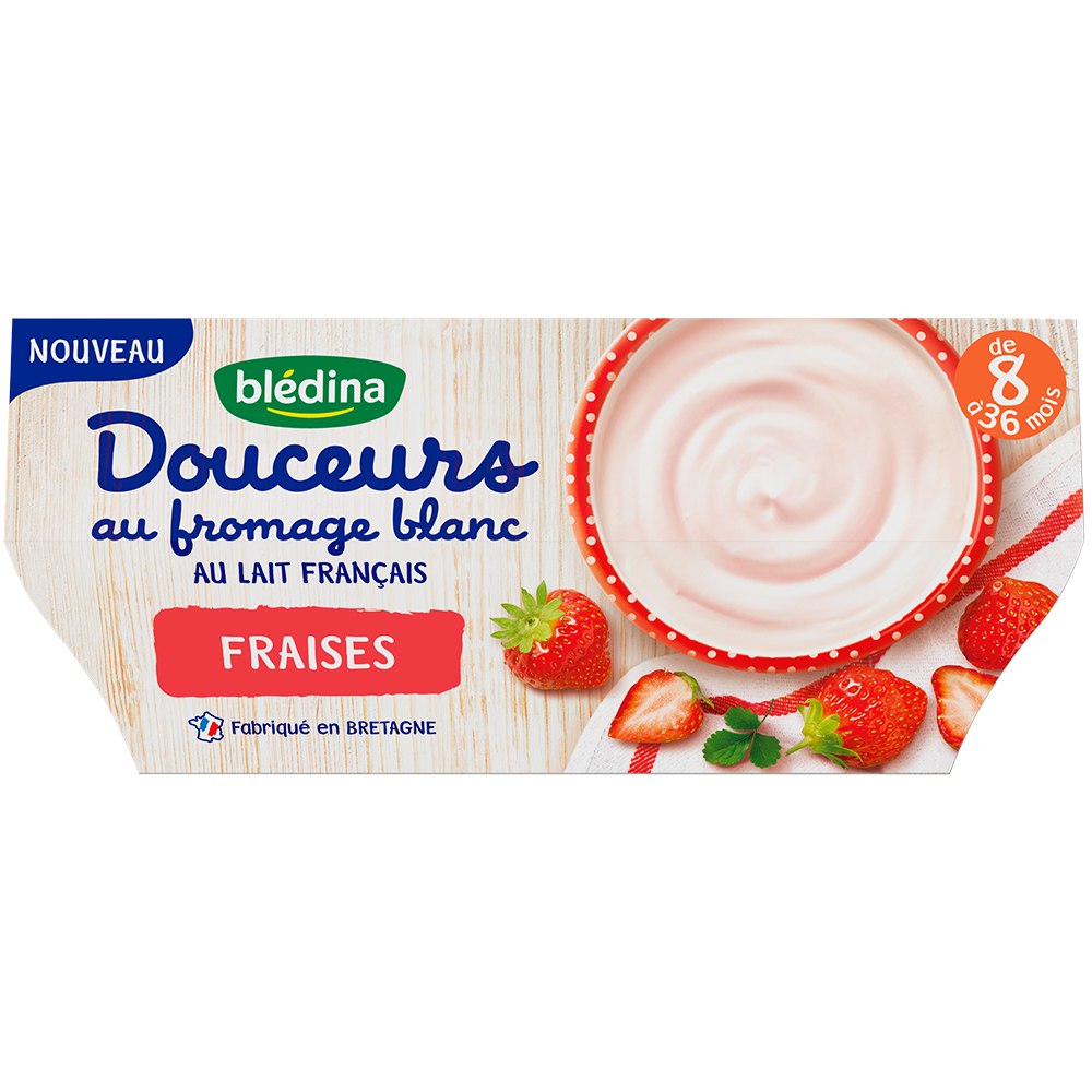 Douceur au fromage blanc - Fraise - 4x100g - Lot x3