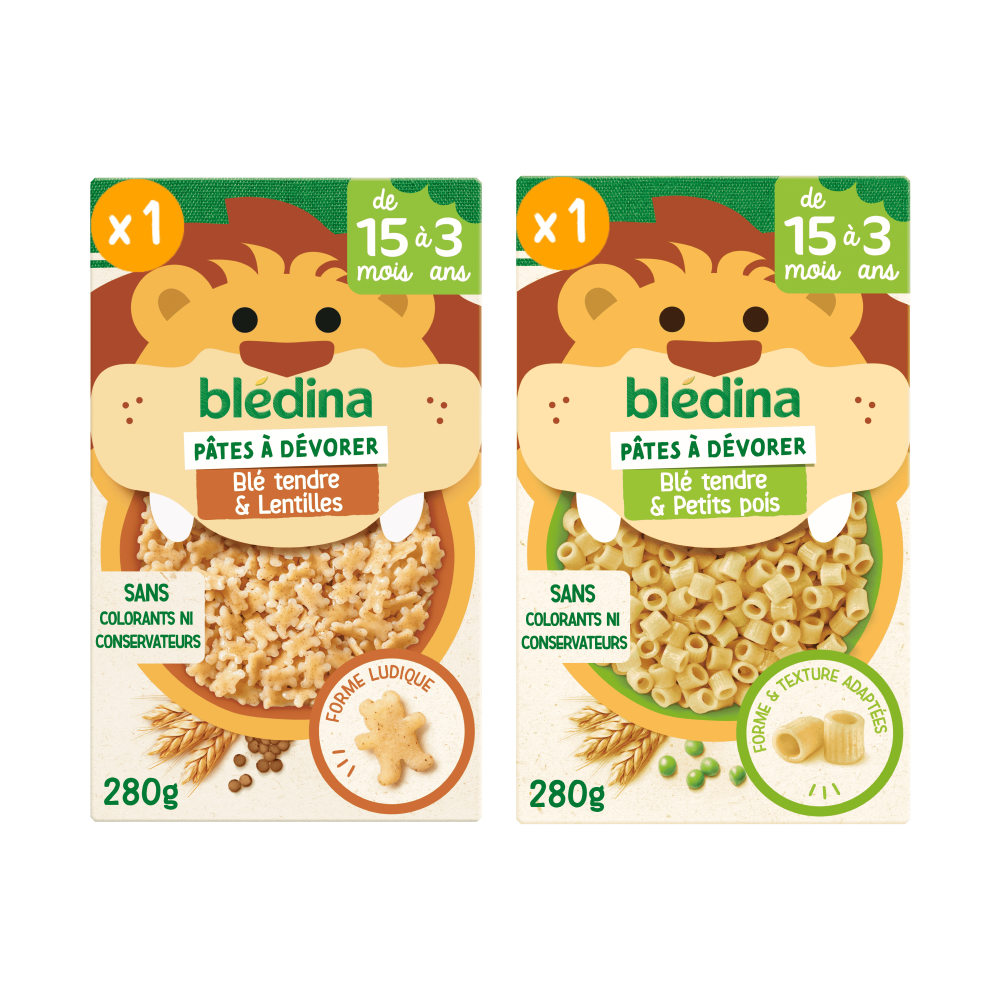 Pâtes à Dévorer - Blé tendre, Petits pois & Lentilles - Lot x2 - Face