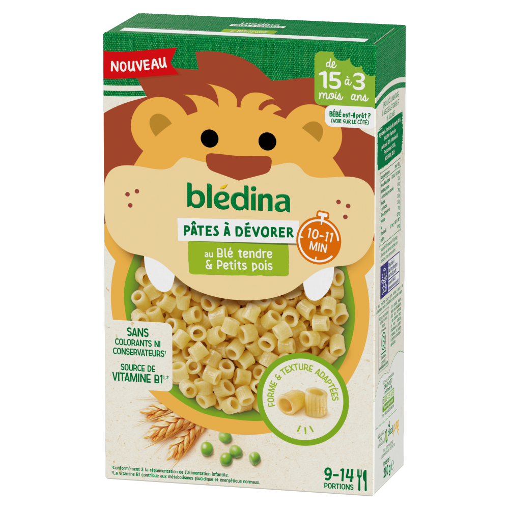 Pâtes à dévorer - Rigatini au Blé tendre & Petits pois - 280g - Côté