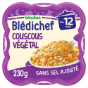 Blédichef - Couscous Végétal aux Légumes & Pois Chiches - 1x230g - Face