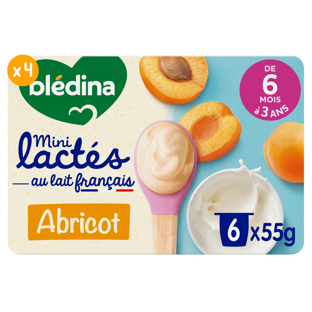Mini Lactés Abricot - Lot x4 - Face