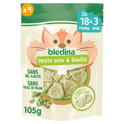 Crousti à Dévorer - Petits Pois et Basilic - Lot x4 - Face