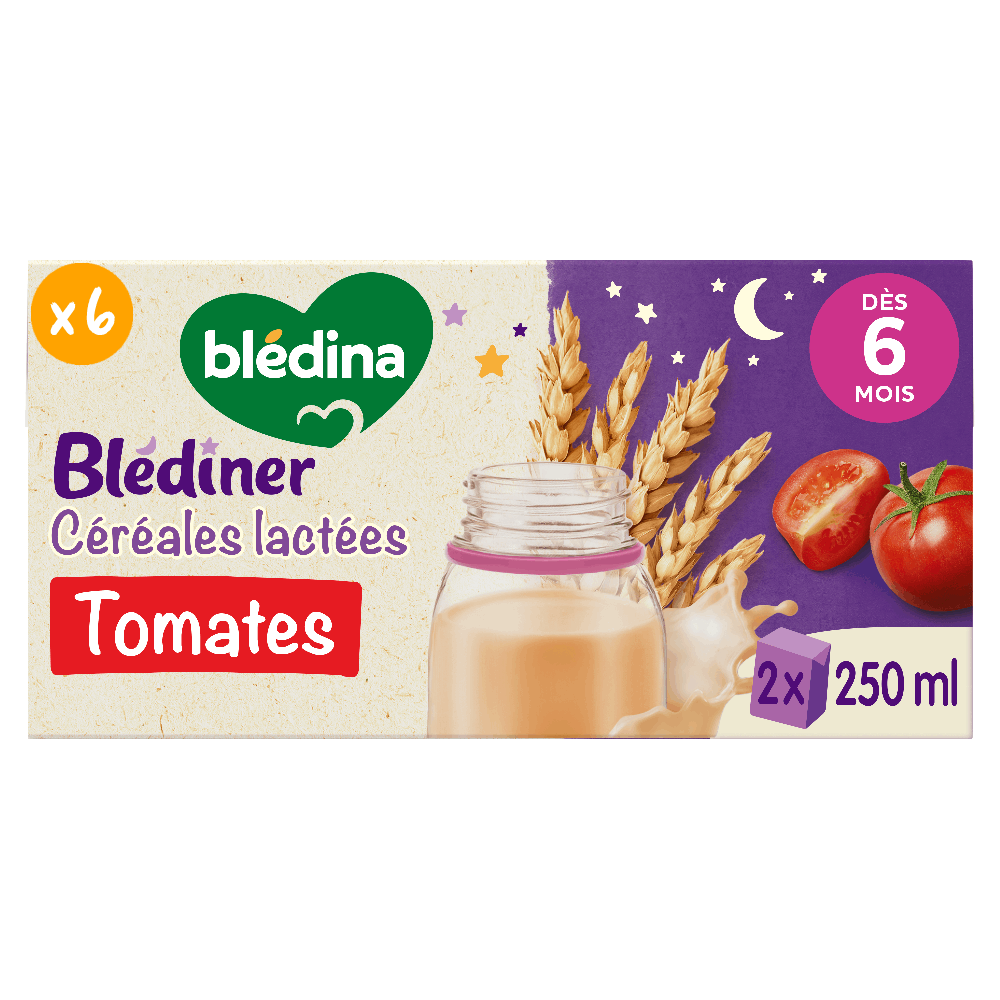 Blédîner - Briques Céréales Lactées Tomates - Lot x6