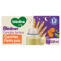 Blédîner - Briques Céréales Lactées Carottes Petits pois - Blédina - Face
