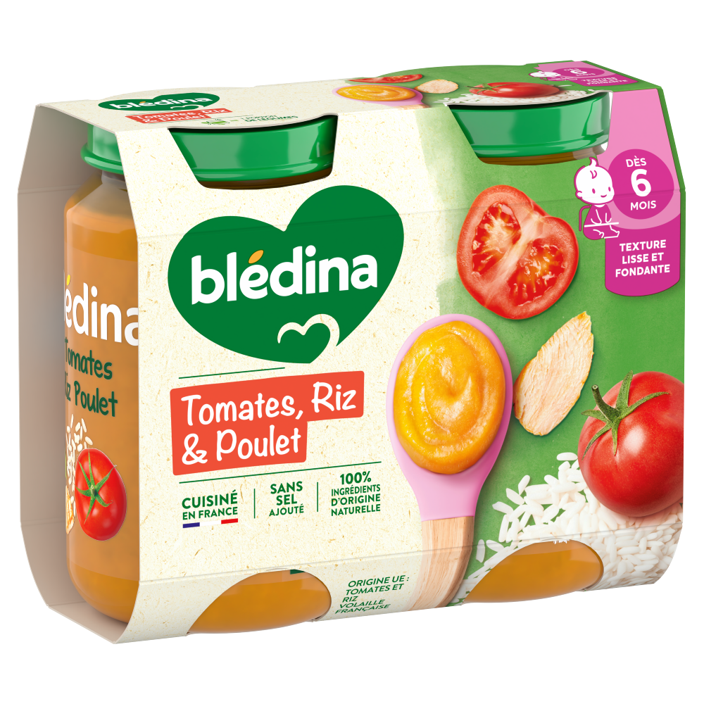 Petits pots Blédina - Lot Multi-variétés Légumes Méditerranéens Agneau et Poulet x 4