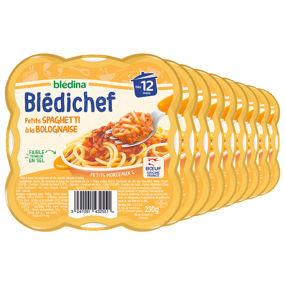 Pack Blédichef Petits spaghetti à la bolognaise