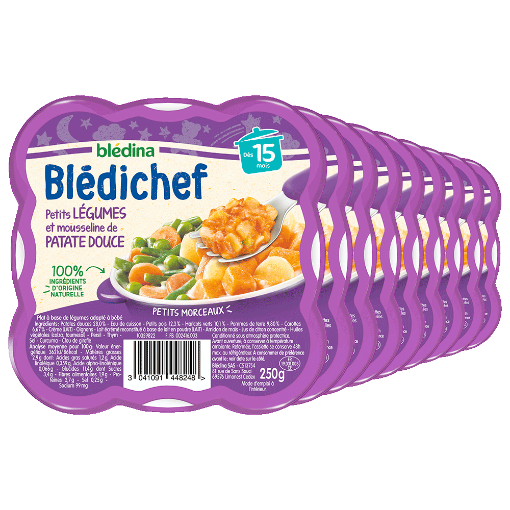 Pack Blédichef Petits légumes et mousseline de Patate douce