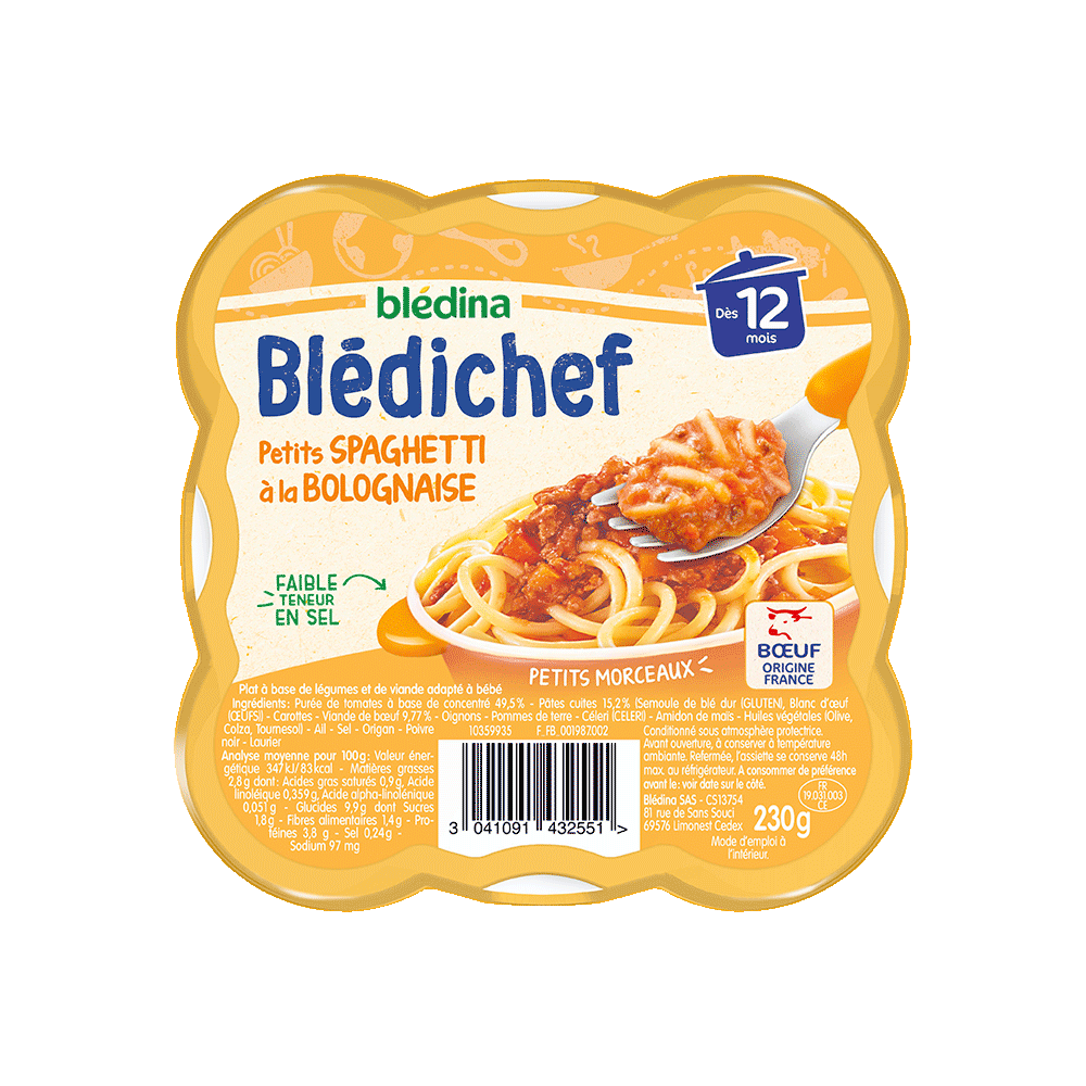 Pack Blédichef Petits spaghetti à la bolognaise