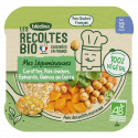 Les Récoltes Bio - Carottes Pois chiches Epinards, Quinoa au curry - 230g