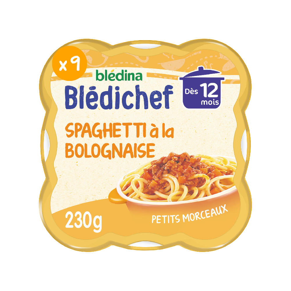 Blédichef Spaghettis Bolognaise - Repas Bébé dès 12 mois