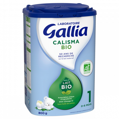 Laboratoire Gallia - Calisma 1er âge - Lait en Poudre pour Bébé - Lait Bébé  de 0 à 6 Mois - Sans Huile de Palme - Dès La Naissance - Lot de 3x1,2kg :  : Epicerie