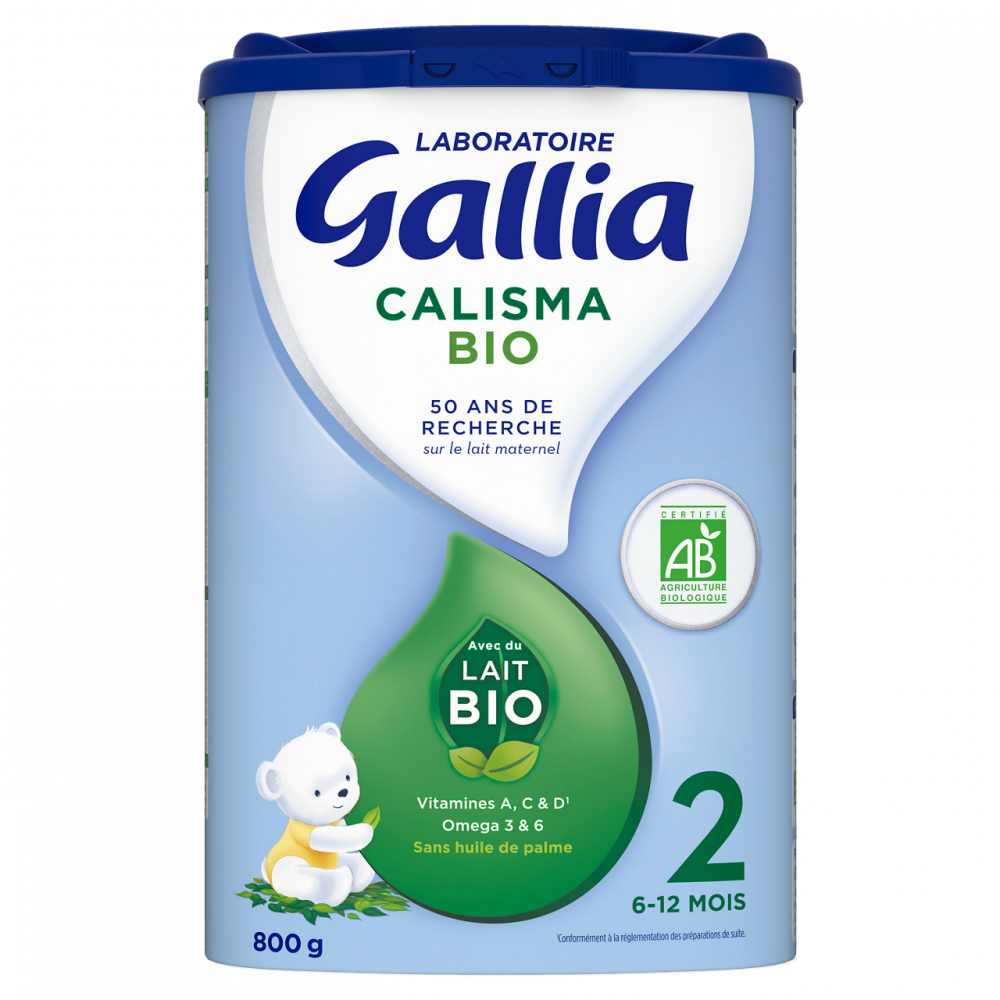 Laboratoire Gallia Calisma Bio en poudre 2ème âge de 6 à 12 mois - 800 g-unique