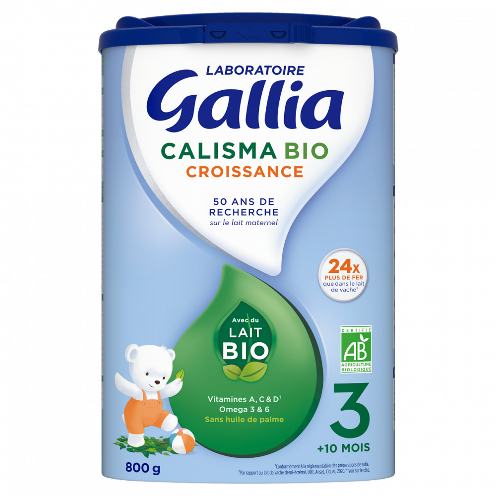 Laboratoire Gallia Calisma Croissance Bio en poudre à partir de 10 mois - 800 g