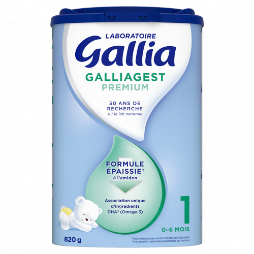 Lait Bébé en poudre Galliagest 1 Premium, 1er âge, 0 à 6 mois