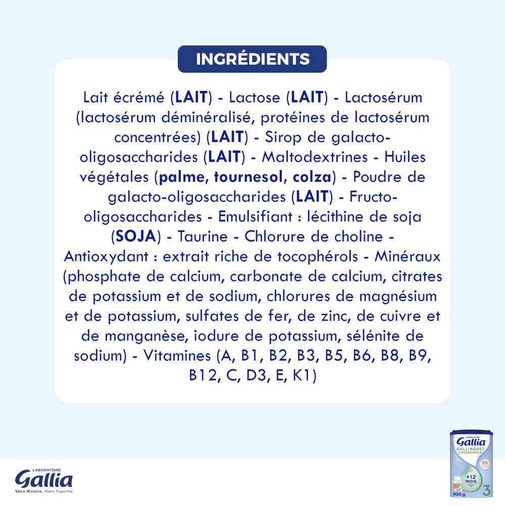 Galliagest Croissance-ingrédients