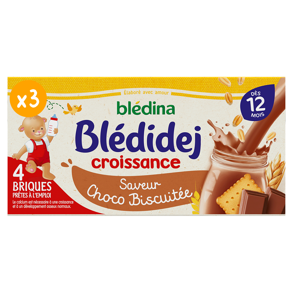 Blédidej - Croissance Choco-Biscuité - Lot x3