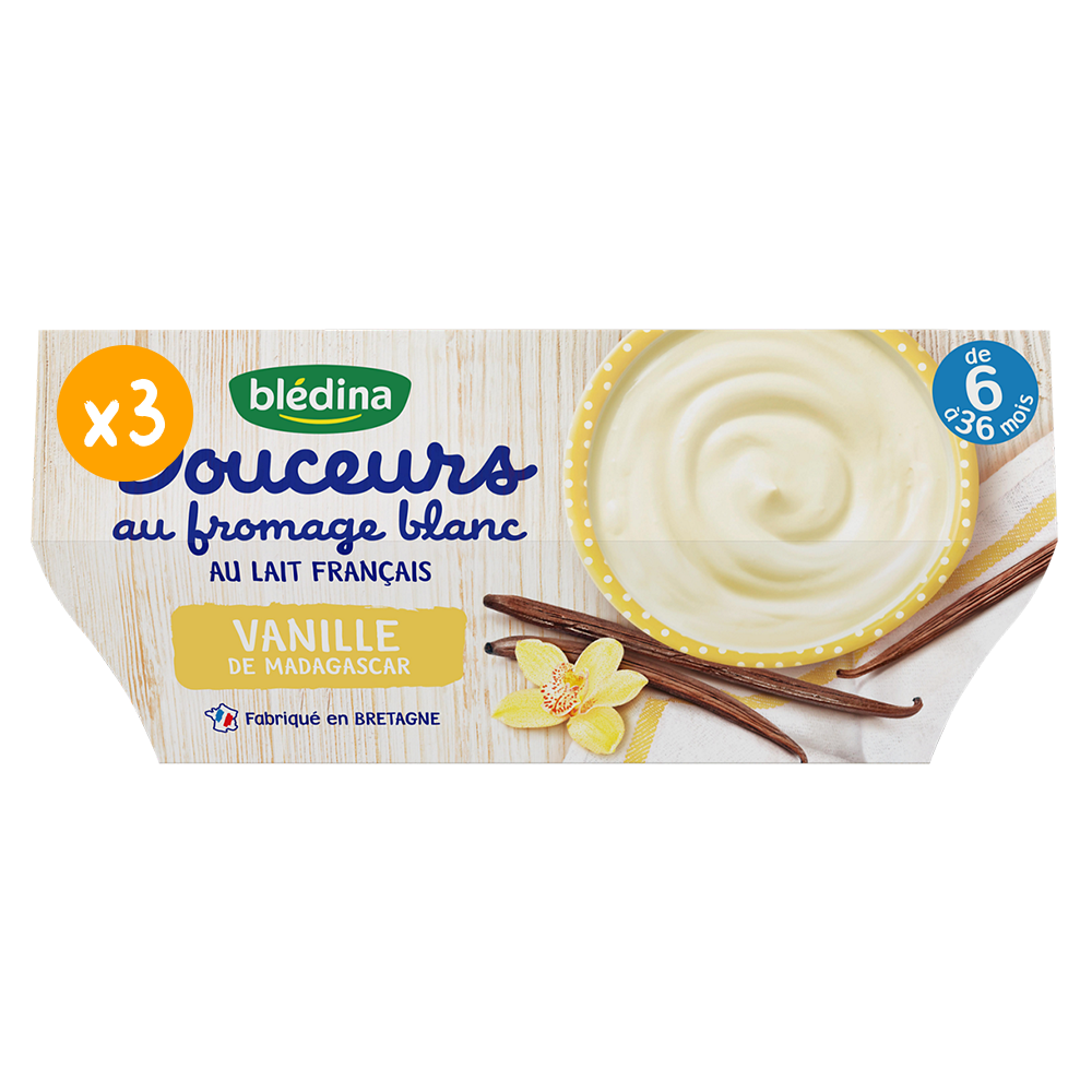 Douceurs au fromage blanc Vanille de Madagascar - Lot x3