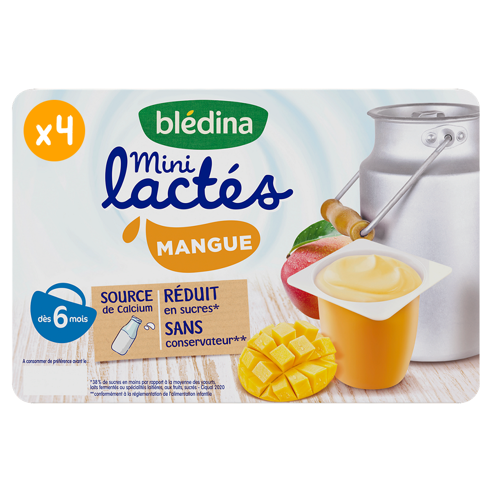 Mini Lactés Mangue - Lot x4-des 6mois