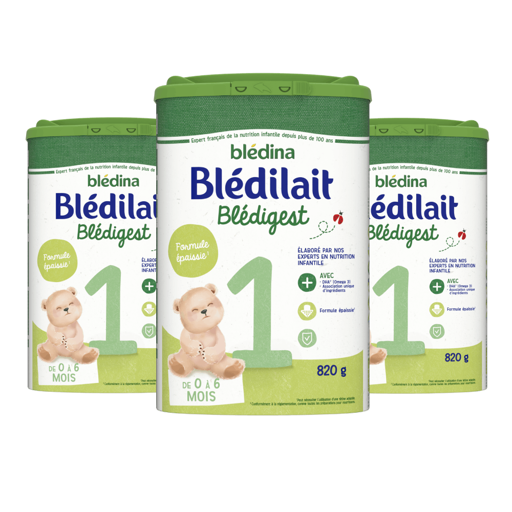 Blédilait Premium 1er âge - 820g - Lait infantile - Lot x3- BLEDINA- dès la naissance