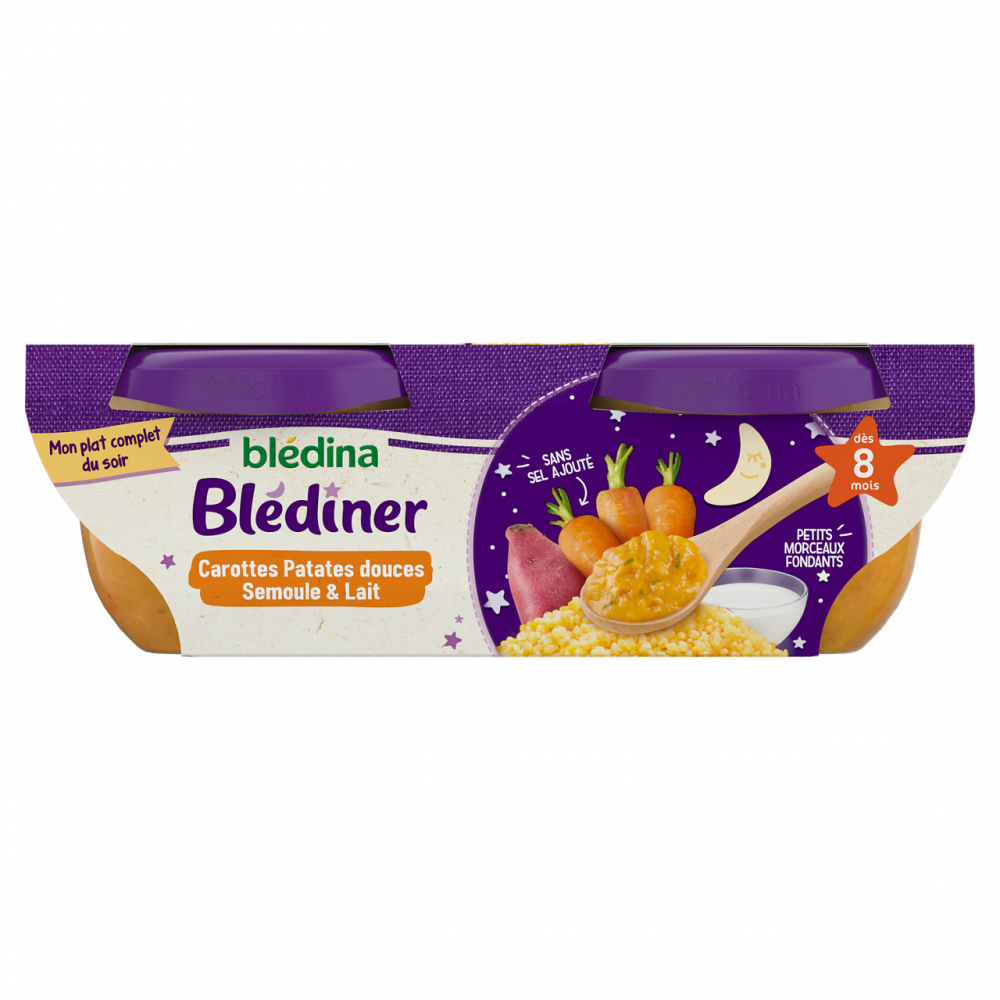 Blédîner - Carottes Patates douces Semoule & lait