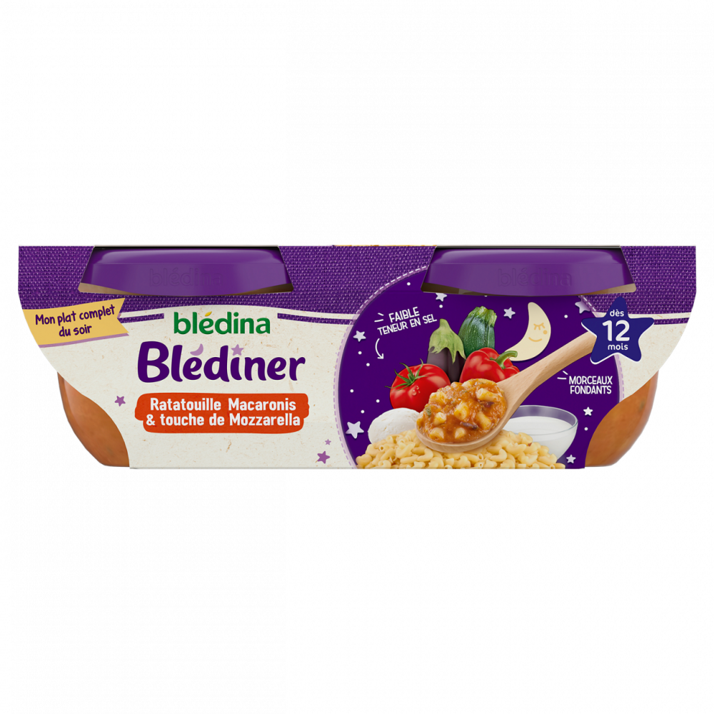 Blédiner - Ratatouille Macaronis & touche de Mozzarella