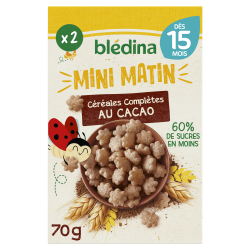 Blédina - Mini Matin - Cacao - 15m+ - 70g avant