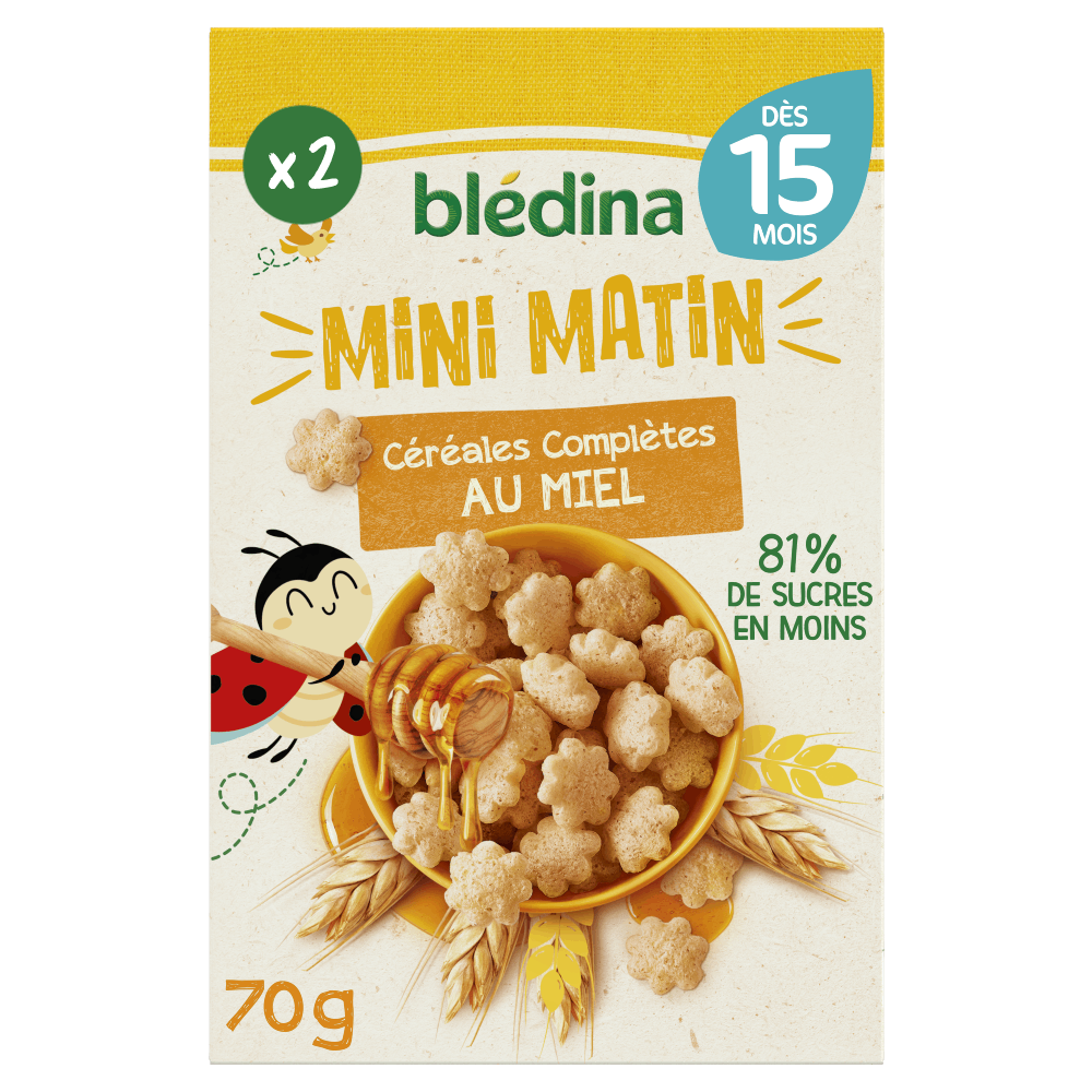 Mini Matin - Céréales complètes au Miel - Lot x2