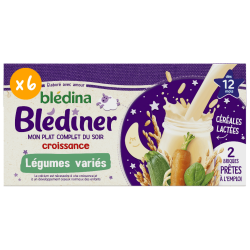 Blédîner - Céréales du soir Riz Carottes - Lot x7