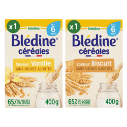 Blédine - Saveur Vanille et saveur Biscuit - Lot x2
