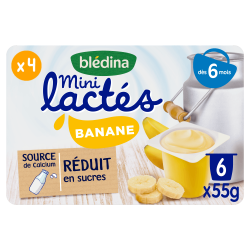 Mini Lactés Banane - Lot x4