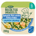 Les Récoltes Engagées - Epinards Pois cassés Saumon Sauvage & Pâtes - 250g