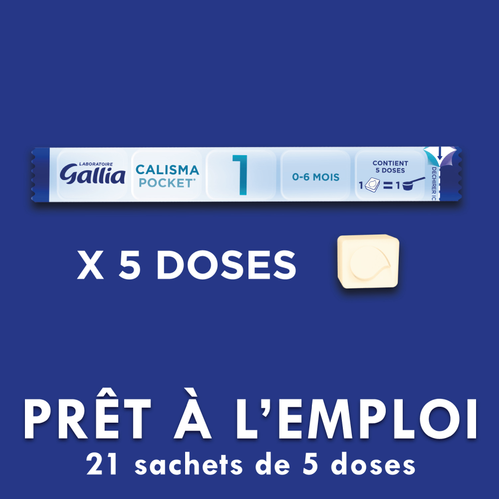 Calisma Pocket* 1er âge - 21 sachets de 5 doses prêtes à l'emploi - Lot x1