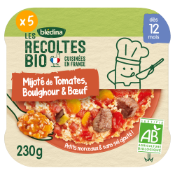 Les Récoltes Bio - Mijoté de Tomates, Boulghour et Bœuf - Lot x5