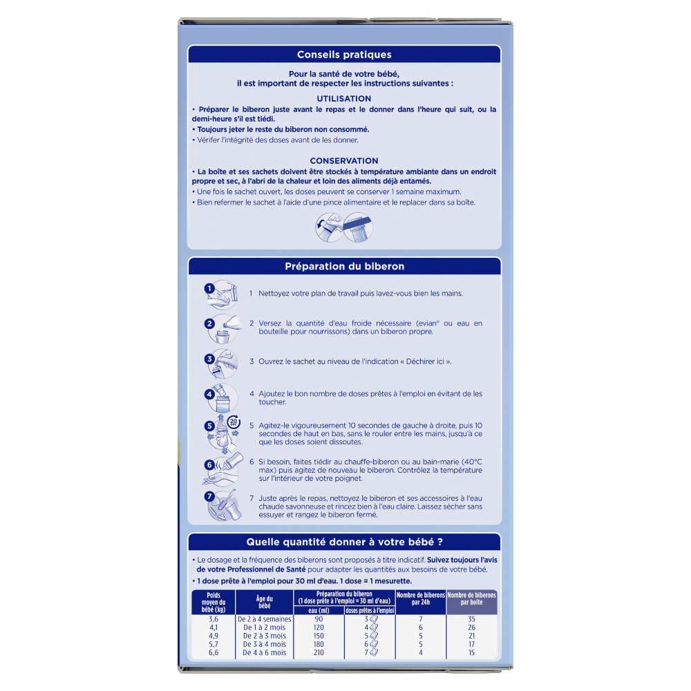 Calisma Pocket 1er âge - 21 sachets de 5 doses prêtes à l'emploi - Lot x1 - Gallia - Côté 2